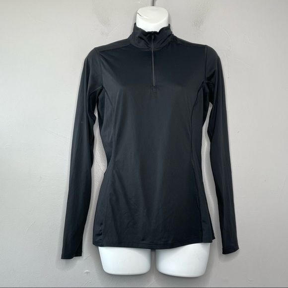 ARC’TERYX Black Phase SL Zip Neck LS Shirt - Picture 1 of 8